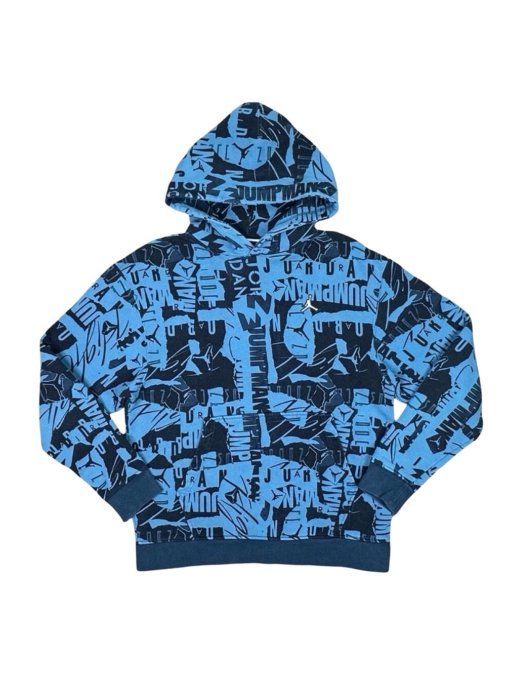 Vintage Air Jordan Essentials JumpMan AOP Fleece Pullover Hoodie - Size Medium